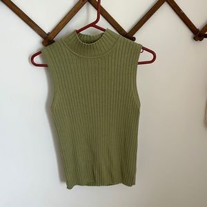Vintage Turtle Neck Sleeveless Sweater